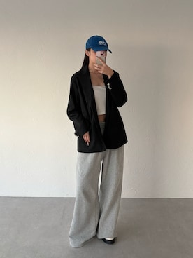 「アイテム（テーラードジャケット）」を使った、CHIHAさん（レディース・170cm）の秋コーディネート