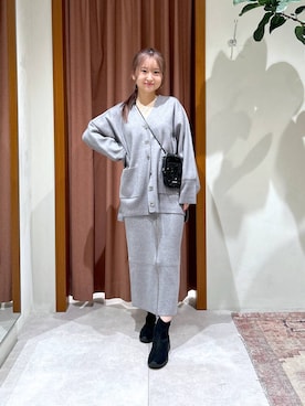 「HEREIAM（ヘレイアム）のアイテム」を使った、ゆりさん（レディース・159cm）の秋コーディネート