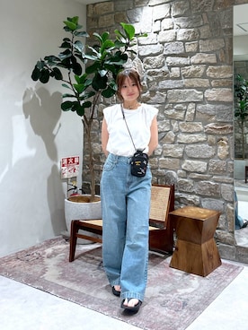 「OOFOS(ウーフォス)のアイテム」を使った、ゆりさん(レディース・159cm)の夏コーディネート