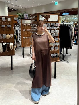 「BAYFLOW（ベイフロー）のアイテム（ワンピース）」を使った、ゆりさん（レディース・159cm）の夏コーディネート