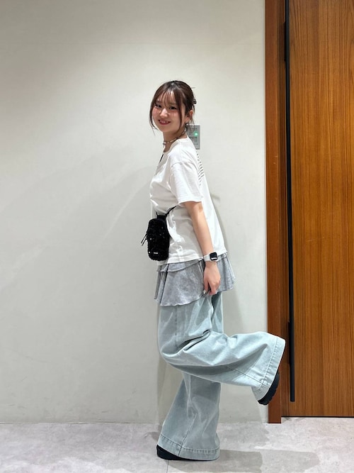 セール】[ストレッチ入り]カラーバギーデニム（デニムパンツ