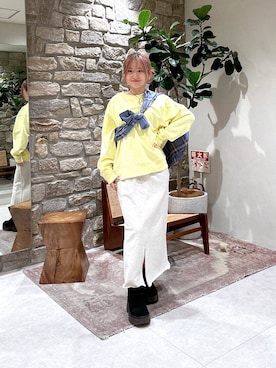 「HEREIAM（ヘレイアム）のアイテム」を使った、ゆりさん（レディース・159cm）の冬コーディネート