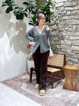 「BAYFLOW」｜「アイテム（スリッポン）」を使った、ゆりさん（レディース・159cm）の秋コーディネート