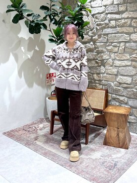 「BAYFLOW」｜「アイテム（スリッポン）」を使った、ゆりさん（レディース・159cm）の秋コーディネート