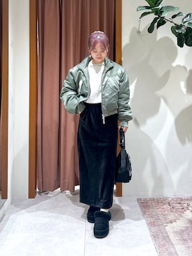 「HEREIAM（ヘレイアム）のアイテム」を使った、ゆりさん（レディース・159cm）の秋コーディネート