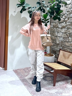 「Minnetonka（ミネトンカ）のアイテム」を使った、ゆりさん（レディース・159cm）の秋コーディネート