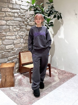 「NBA（エヌビーエー）のアイテム」を使った、ゆりさん（レディース・159cm）の冬コーディネート