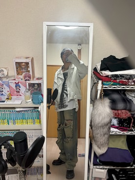 「アイテム（ライダースジャケット）」を使った、ゆずれもんサイダー☆さん（メンズ・175cm・20代）の秋コーディネート