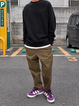 「Y-3(ワイスリー)のアイテム」を使った、spokesさん(メンズ・174cm)の秋コーディネート