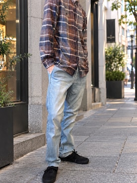 「VANS（バンズ）のVANS ヴァンズ AUTHENTIC LITE オーセンティック ライト V44 LITE BLACK/BLACK（スニーカー、ブラック系）」を使った、spokesさん（メンズ・174cm）の秋コーディネート