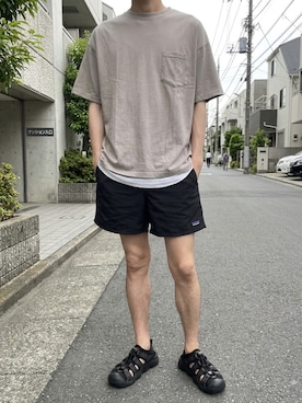 「KEEN（キーン）のアイテム」を使った、spokesさん（メンズ・174cm）の夏コーディネート
