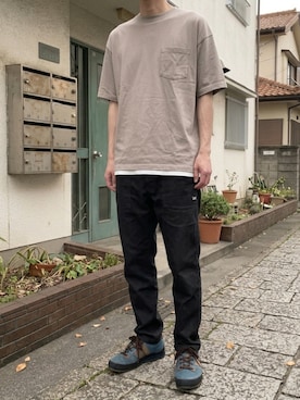 「Lee（リー）のアイテム（パンツ）」を使った、spokesさん（メンズ・174cm）の夏コーディネート