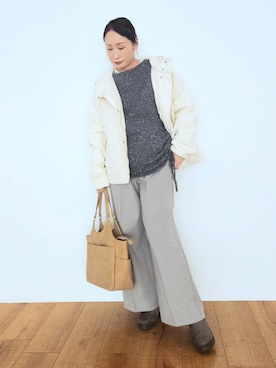「アイテム（ブルゾン）」を使った、word.kumaさん（レディース・154cm）の秋コーディネート