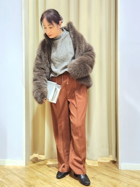 「Cutie Blonde（キューティーブロンド）のアイテム」を使った、word.kumaさん（レディース・154cm）の冬コーディネート