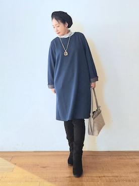 「SHOO・LA・RUE（シューラルー）のアイテム（ワンピース/ドレス）」を使った、word.kumaさん（レディース・154cm）の秋コーディネート