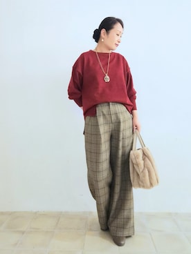 「SHOO・LA・RUE（シューラルー）のアイテム（ブーツ）」を使った、word.kumaさん（レディース・154cm）の秋コーディネート