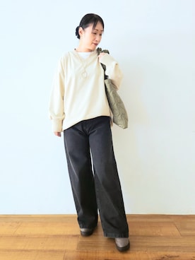 「SHOO・LA・RUE（シューラルー）のアイテム（Tシャツ/カットソー）」を使った、word.kumaさん（レディース・154cm）の秋コーディネート