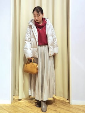 「体型カバー」｜word.kumaさん（レディース・154cm）の冬コーディネート