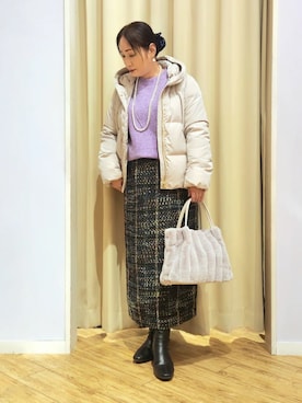 「DRESKIP（ドレスキップ）のアイテム」を使った、word.kumaさん（レディース・154cm）の冬コーディネート