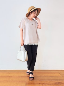 「DRESKIP（ドレスキップ）のアイテム」を使った、word.kumaさん（レディース・154cm）の夏コーディネート