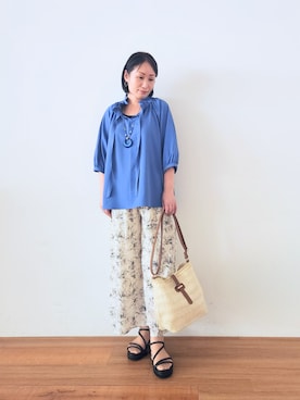 「DRESKIP（ドレスキップ）のアイテム（パンツ）」を使った、word.kumaさん（骨格ウェーブ・レディース・154cm）の春コーディネート