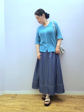 「Cutie Blonde（キューティーブロンド）のアイテム（タンクトップ）」を使った、word.kumaさん（レディース・154cm）の夏コーディネート