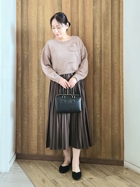 「SHOO・LA・RUE（シューラルー）のアイテム」を使った、word.kumaさん（レディース・154cm）の秋コーディネート