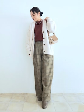 「SHOO・LA・RUE（シューラルー）のアイテム（ブーツ）」を使った、word.kumaさん（レディース・154cm）の秋コーディネート