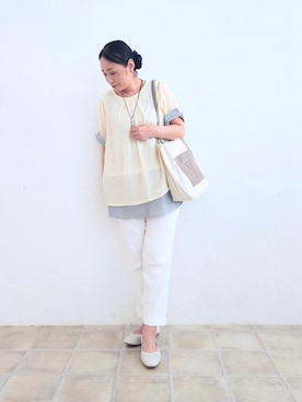 「DRESKIP（ドレスキップ）のアイテム」を使った、word.kumaさん（骨格ウェーブ・レディース・154cm）の夏コーディネート