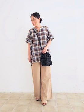 「DRESKIP（ドレスキップ）のアイテム」を使った、word.kumaさん（骨格ウェーブ・レディース・154cm）の夏コーディネート