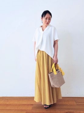 「スカーチョ」｜word.kumaさん（レディース・154cm）の夏コーディネート