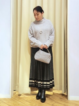 「SHOO・LA・RUE（シューラルー）のアイテム（ショルダーバッグ）」を使った、word.kumaさん（レディース・154cm）の冬コーディネート