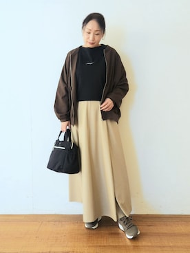 「SHOO・LA・RUE（シューラルー）のアイテム（スニーカー）」を使った、word.kumaさん（レディース・154cm）の秋コーディネート