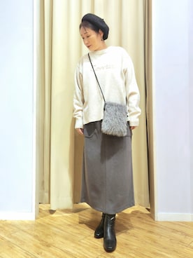 「DRESKIP（ドレスキップ）のアイテム」を使った、word.kumaさん（レディース・154cm）の冬コーディネート