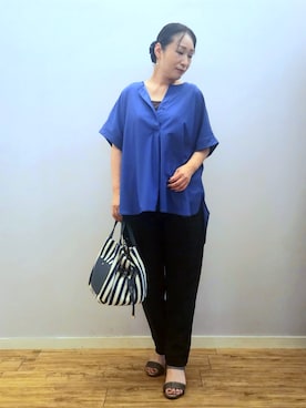 「Cutie Blonde（キューティーブロンド）のアイテム（タンクトップ）」を使った、word.kumaさん（レディース・154cm）の夏コーディネート