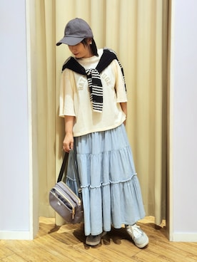 「Lee（リー）のアイテム（バッグ）」を使った、world.kumaさん（レディース・154cm）の春コーディネート