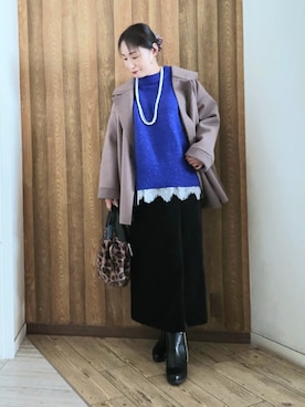 「ラメニット」｜word.kumaさん（レディース・154cm）の秋コーディネート