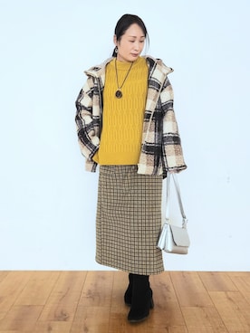 「アイテム（アクセサリー）」を使った、word.kumaさん（レディース・154cm）の秋コーディネート