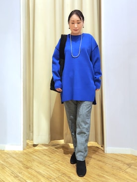 「アイテム（チュニック）」を使った、word.kumaさん（レディース・154cm）の冬コーディネート