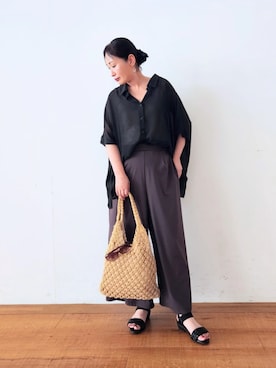 「アイテム（サングラス）」を使った、word.kumaさん（レディース・154cm）の夏コーディネート