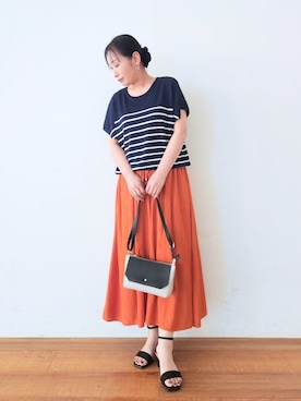 「DRESKIP（ドレスキップ）のアイテム」を使った、word.kumaさん（レディース・154cm）の夏コーディネート
