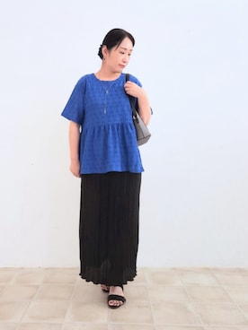 「ぺプラムトップス」｜word.kumaさん（レディース・154cm）の夏コーディネート