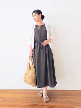 「DRESKIP（ドレスキップ）のアイテム」を使った、word.kumaさん（レディース・154cm）の夏コーディネート