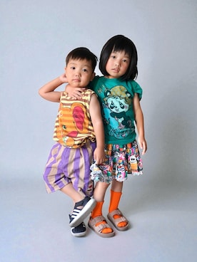「JAM（ジャム）のアイテム」を使った、さなしゅー𖧷さん（キッズ・100cm）の夏コーディネート