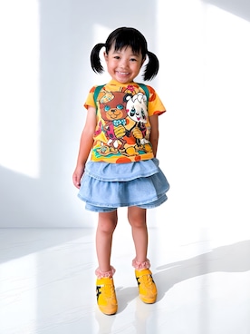 「アイテム（イエロー系）」を使った、さなしゅー𖧷さん（キッズ・100cm）の夏コーディネート