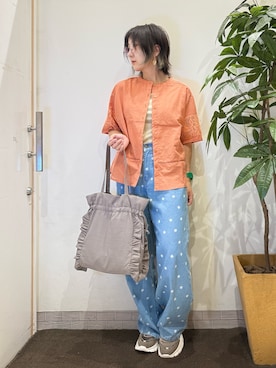 「DRESKIP（ドレスキップ）のアイテム」を使った、misakiさん（レディース・157cm）の夏コーディネート