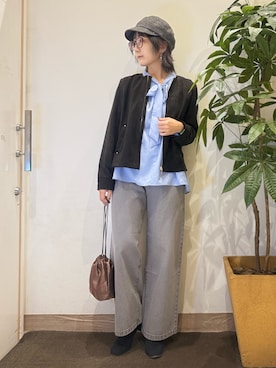 「アイテム（帽子）」を使った、misakiさん（レディース・157cm・30代）の秋コーディネート