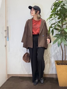 「SHOO・LA・RUE（シューラルー）のアイテム（テーラードジャケット）」を使った、misakiさん（レディース・157cm）の秋コーディネート