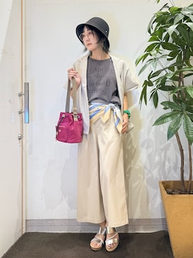 「DRESKIP（ドレスキップ）のアイテム（ジャケット/アウター）」を使った、misakiさん（骨格ウェーブ・レディース・157cm）の夏コーディネート