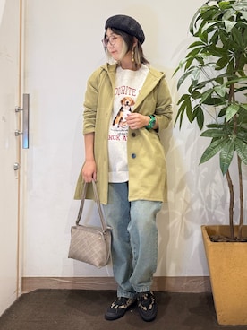 「アイテム（カーディガン/ボレロ）」を使った、misakiさん（レディース・157cm・30代）の秋コーディネート